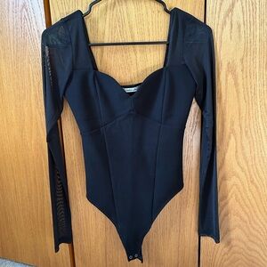 A&F mesh sleeve bodysuit